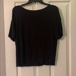 American Eagle Soft and Sexy Black Pocket T-Shirt